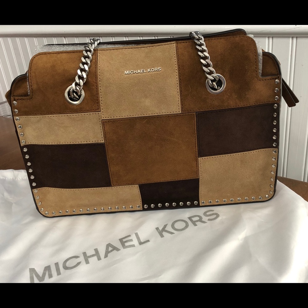 Michael Kors Large Astor Satchel Patchwork NWT